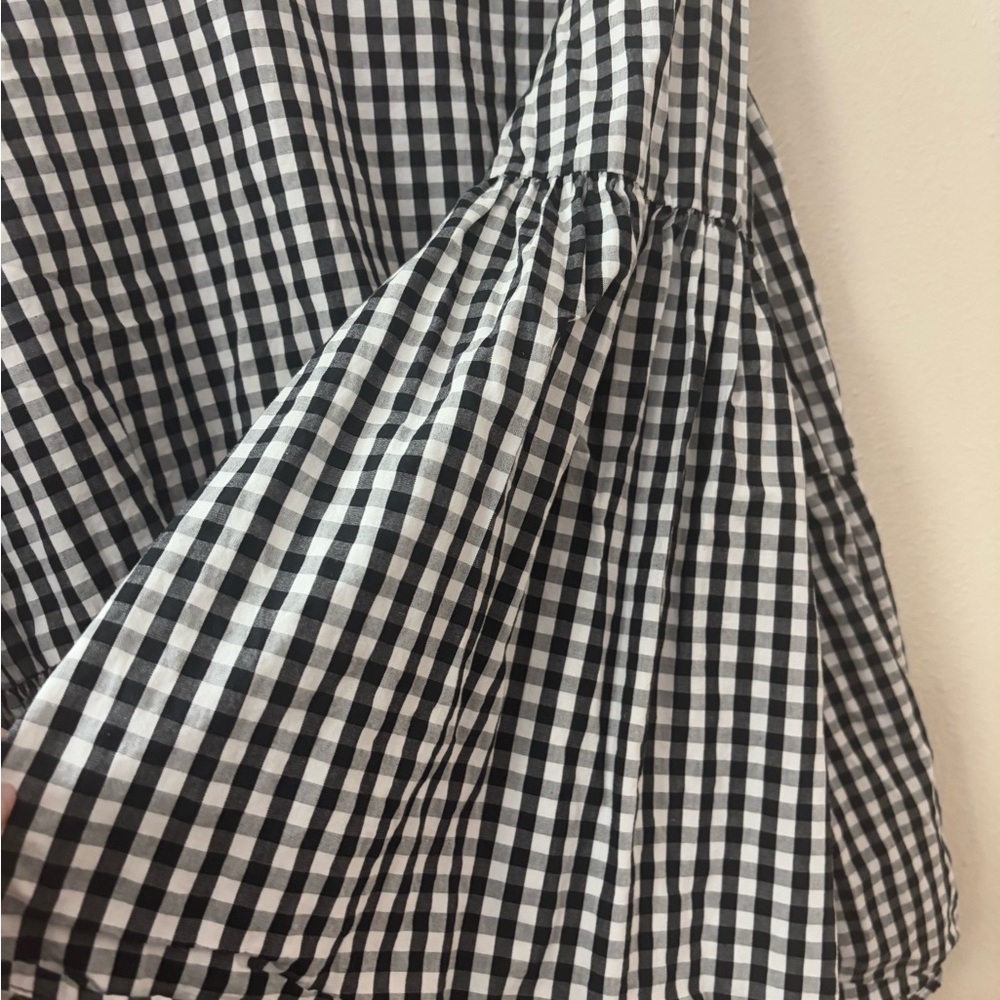 Who What Wear Black and White Checkered Blouse - Picture 2 of 5